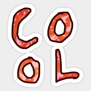 Cool(Red Word Design) Sticker